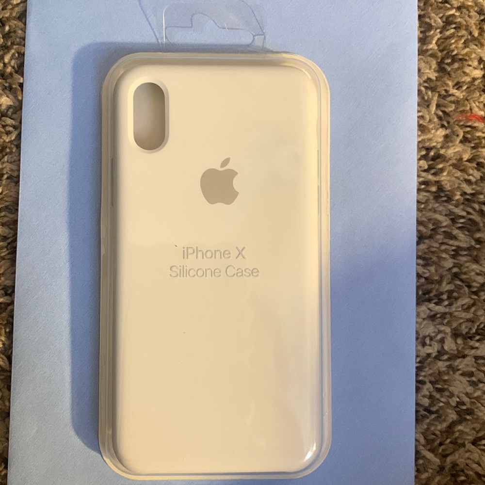 iPhone X white silicone apple case brand new